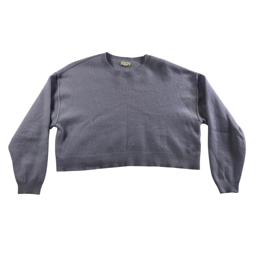 Pilcro Anthropologie Lavender 100% Cashmere Boxy Cropped Sweater Womens Medium